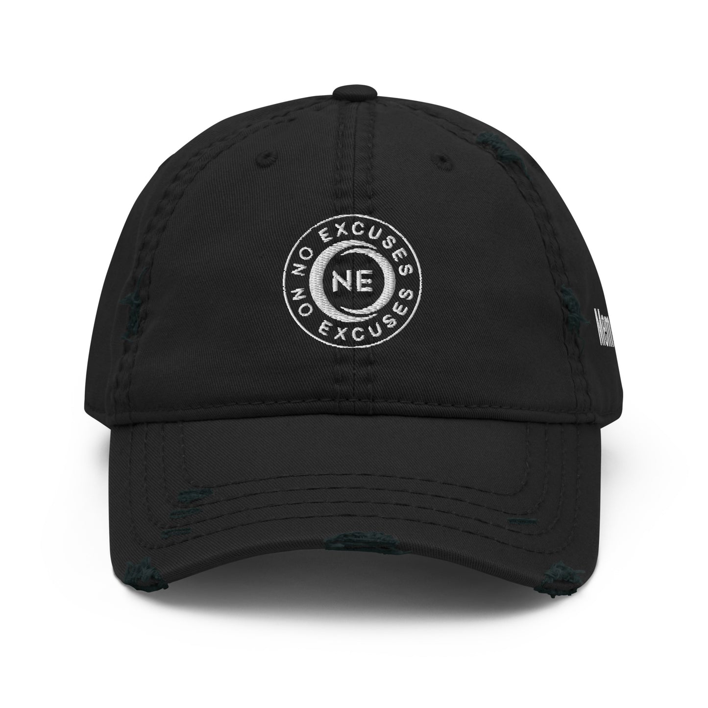 No Excuses Distressed Dad Hat