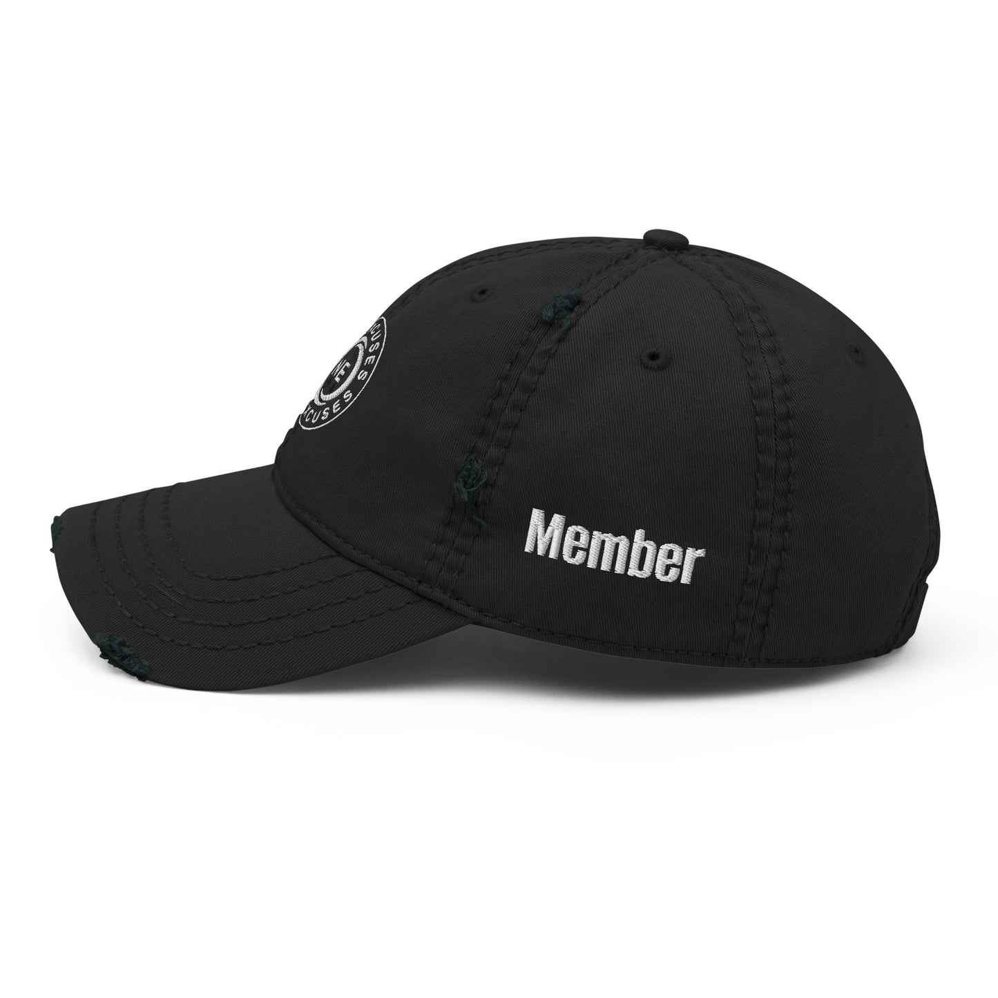 No Excuses Distressed Dad Hat