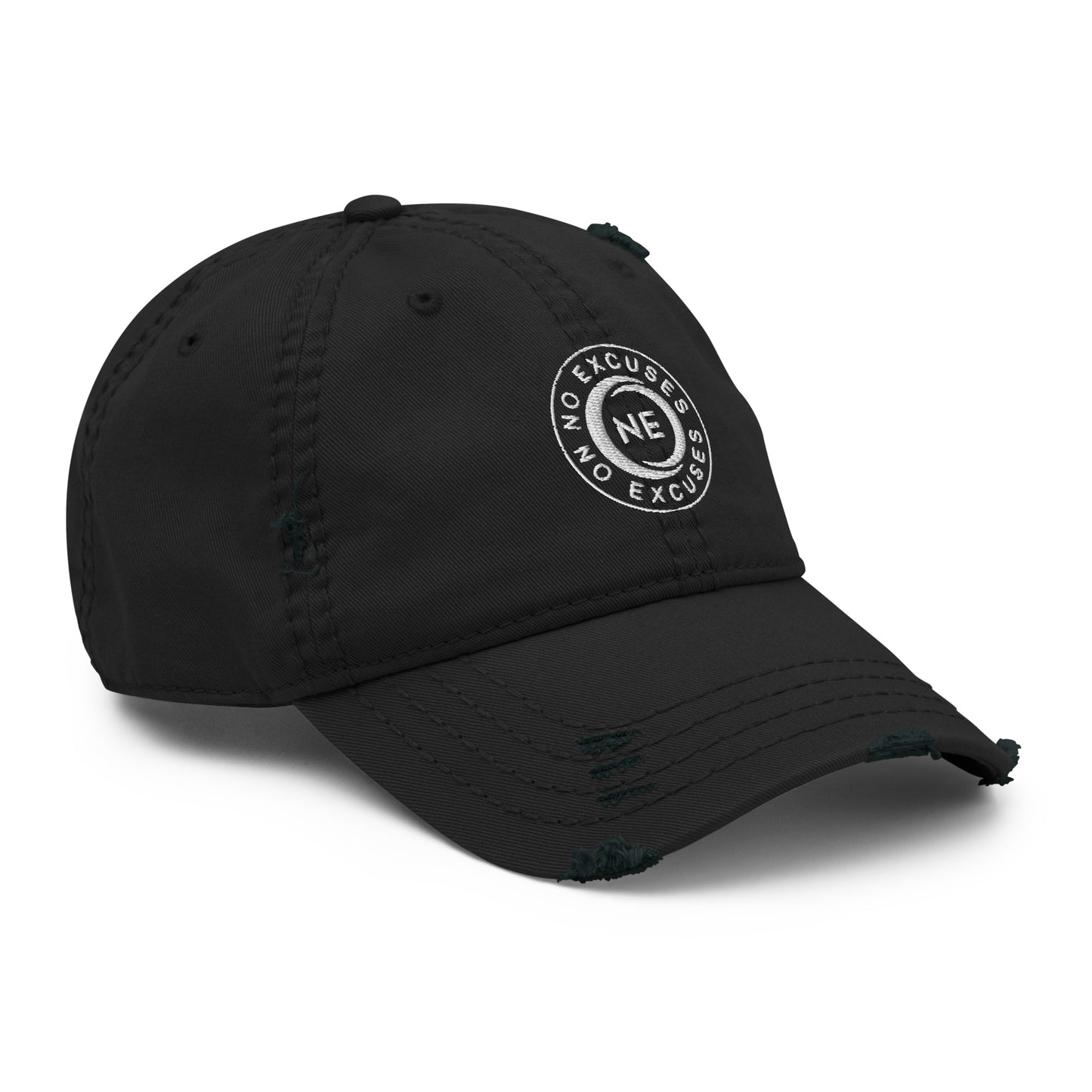No Excuses Distressed Dad Hat