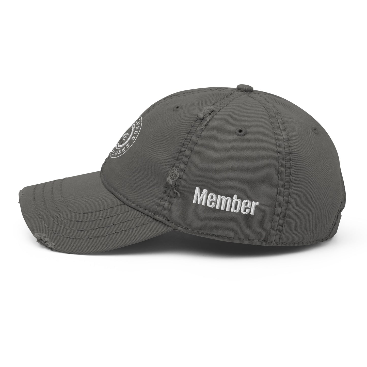 No Excuses Distressed Dad Hat