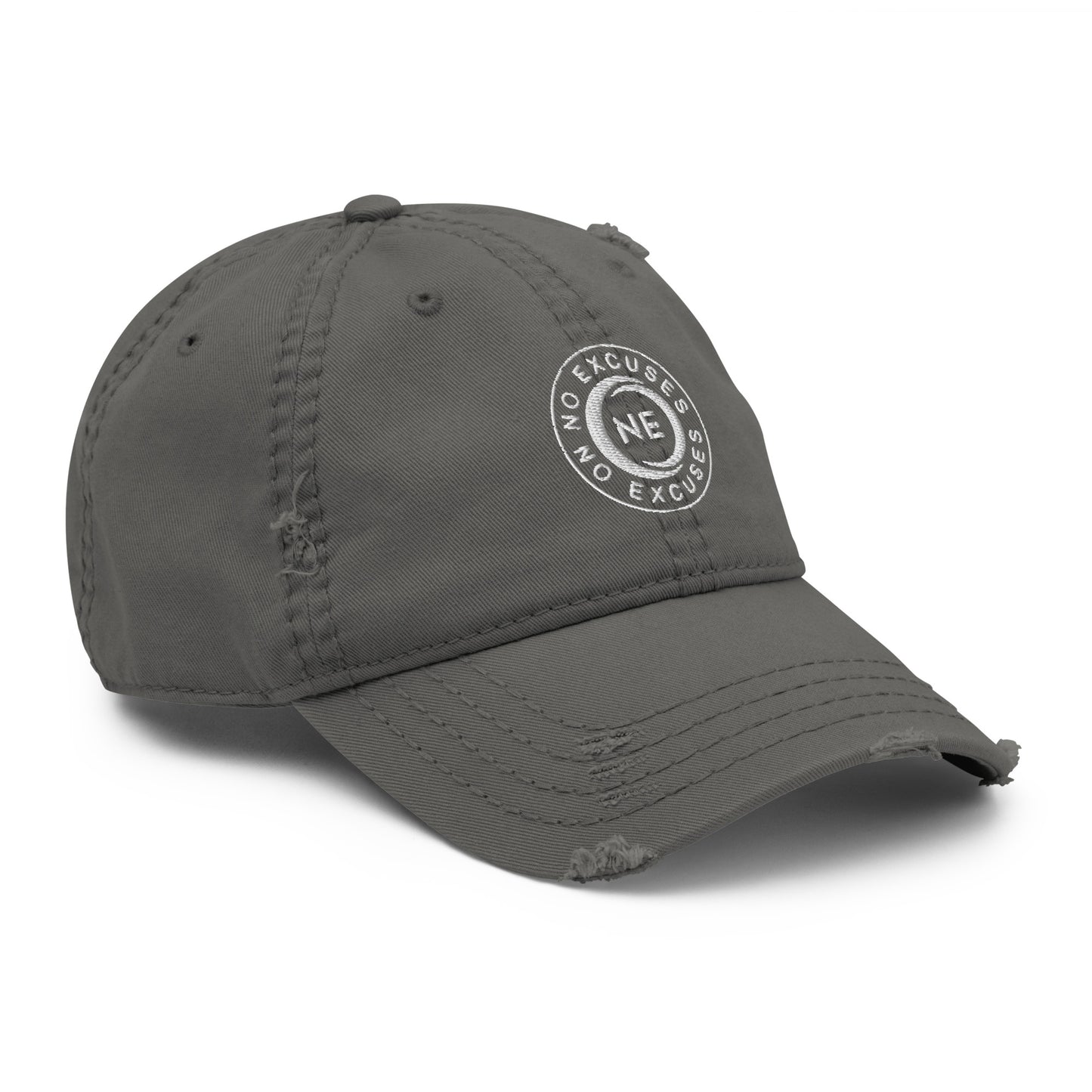 No Excuses Distressed Dad Hat