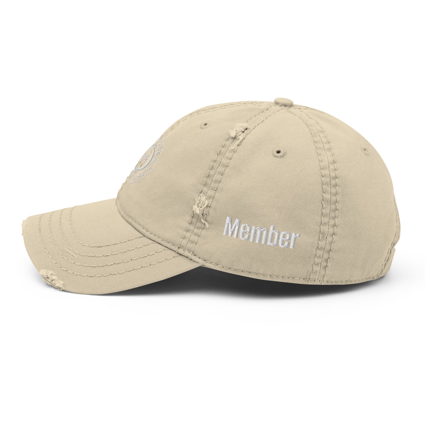 No Excuses Distressed Dad Hat