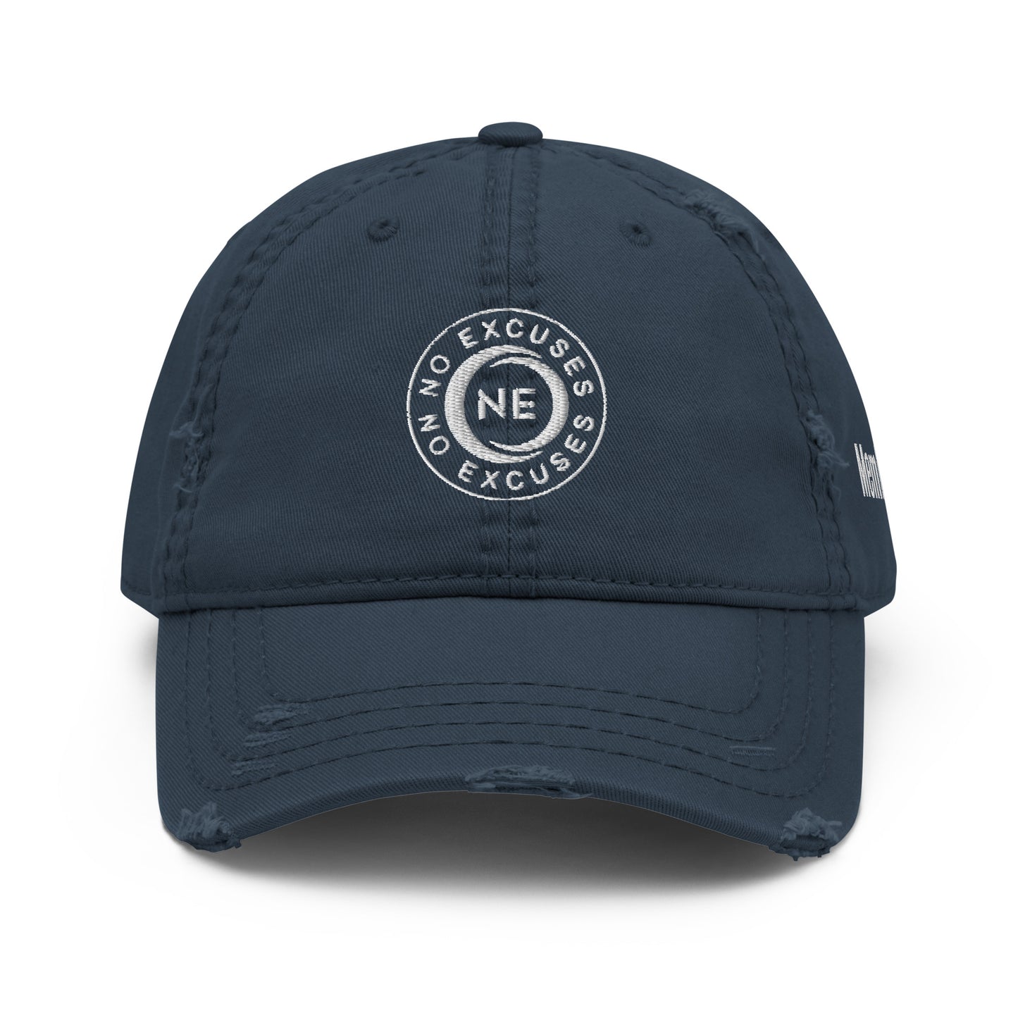 No Excuses Distressed Dad Hat