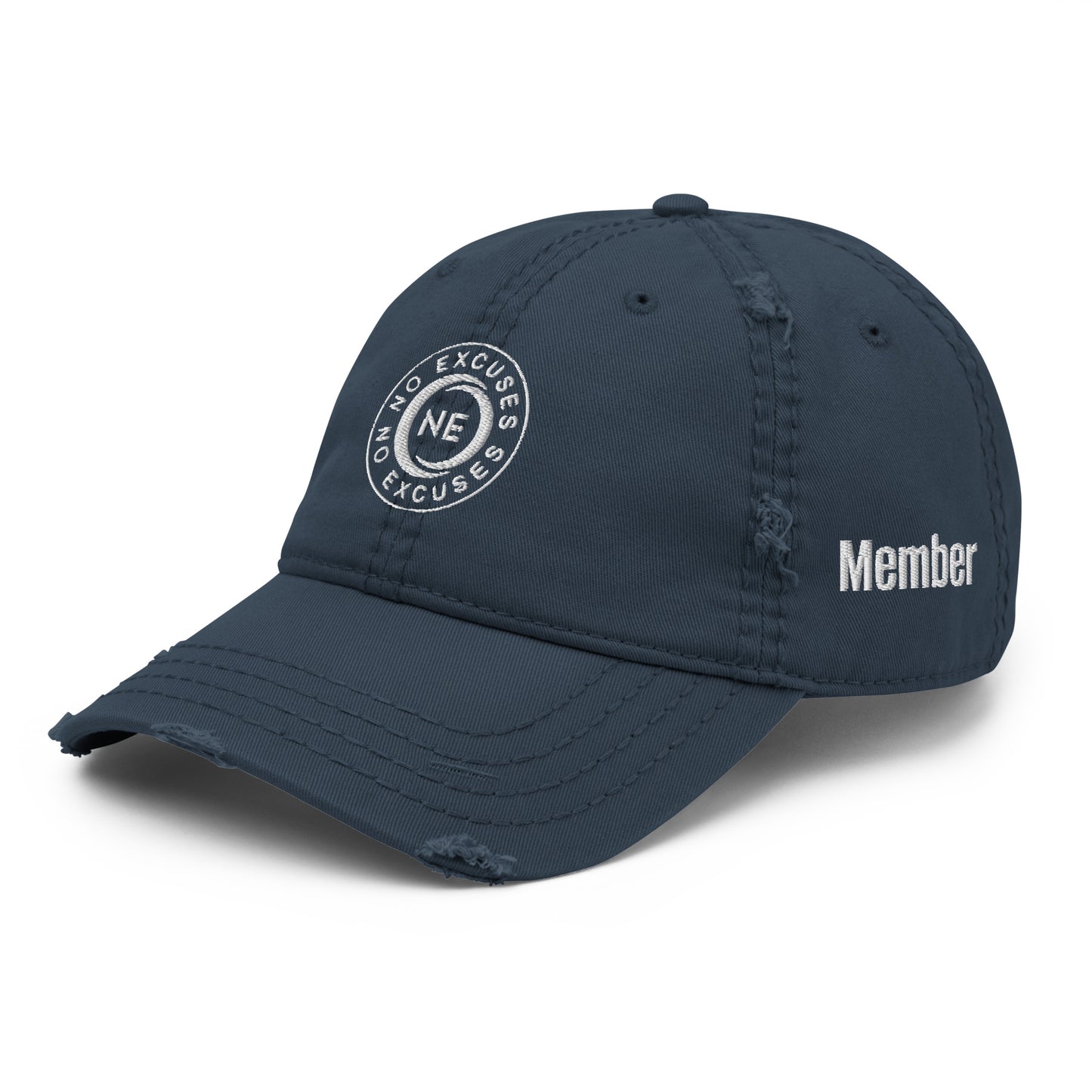 No Excuses Distressed Dad Hat