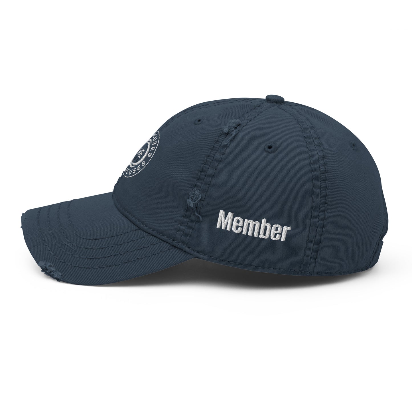 No Excuses Distressed Dad Hat