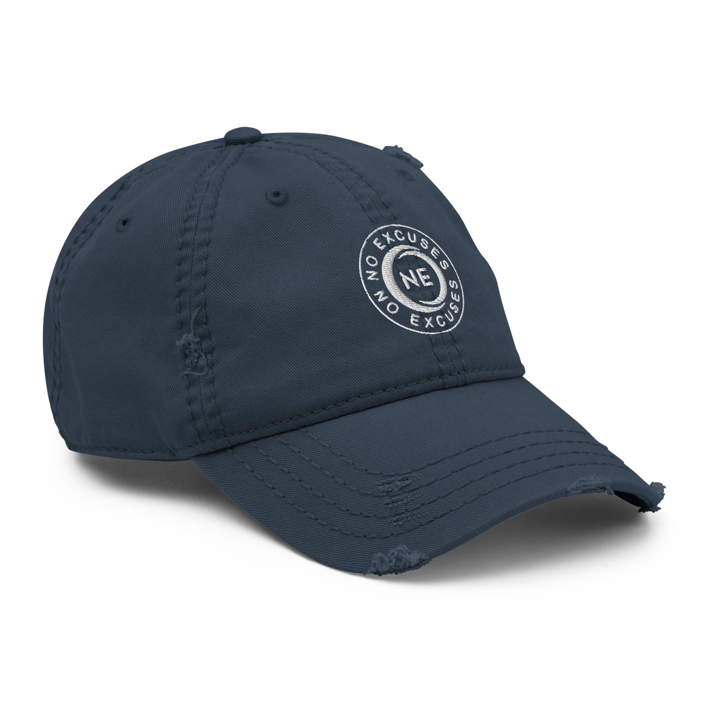 No Excuses Distressed Dad Hat